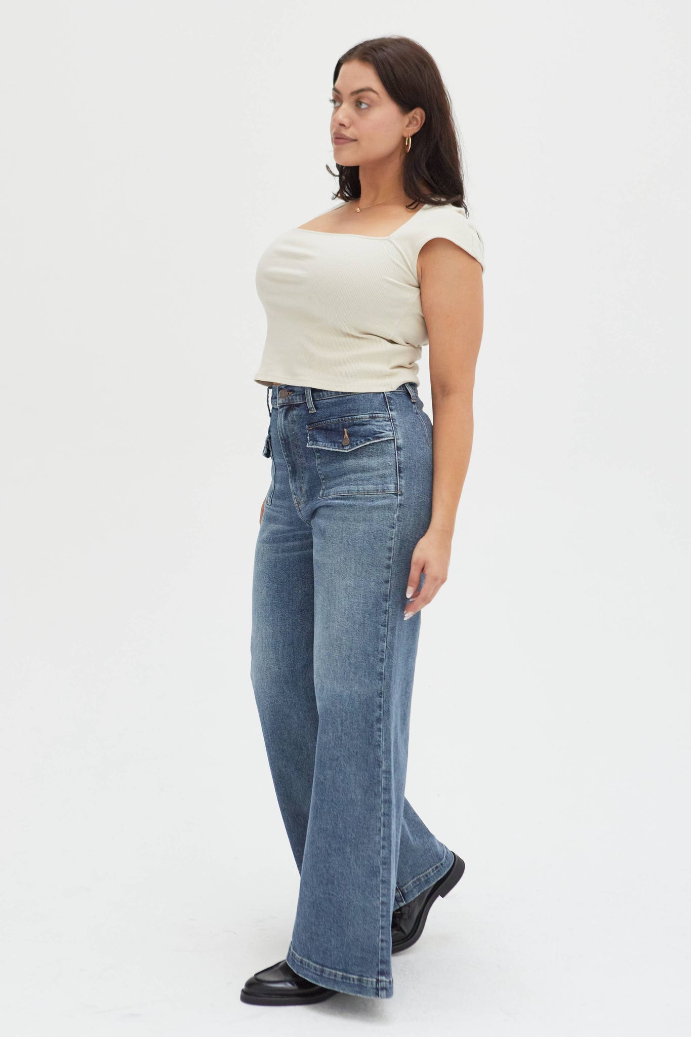 Campell High Rise Wide Leg Jean