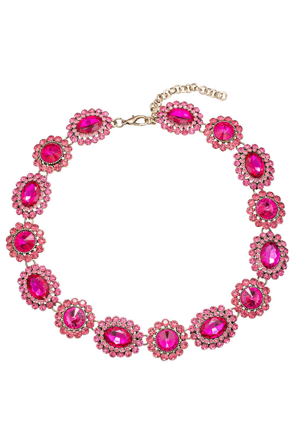 Eye Candy Los Angeles - Raven Hot Pink Statement Collar Necklace