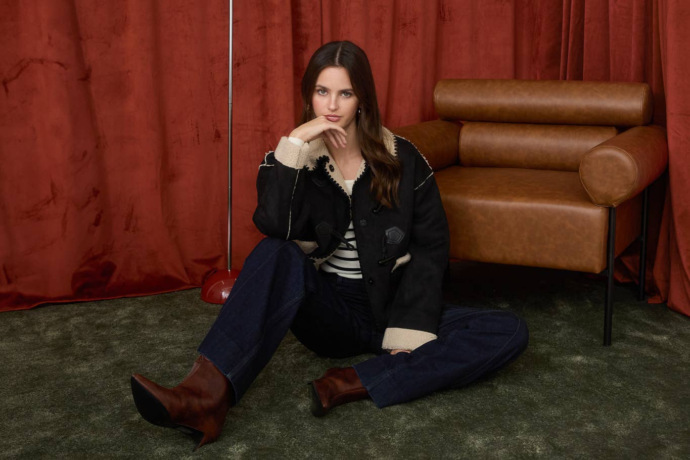 Shearling Toggle Jacket