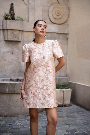 Floral Jacquard Dress