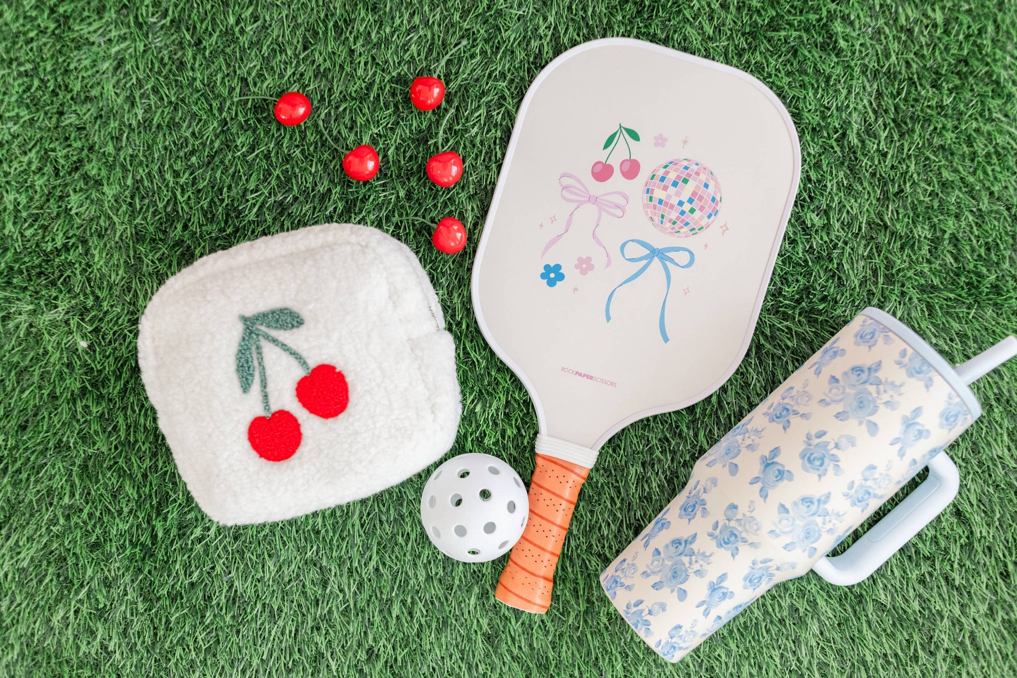 Blue Floral 40oz Tumbler with Spill Proof Lid and Flip Straw