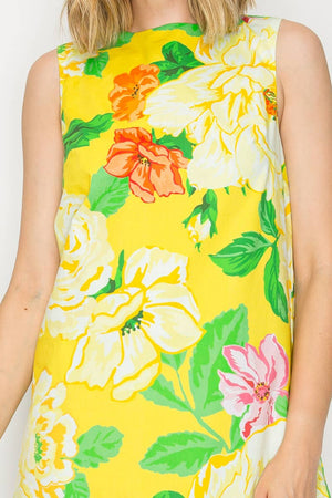 Sunny Lemon Mini Shift Dress