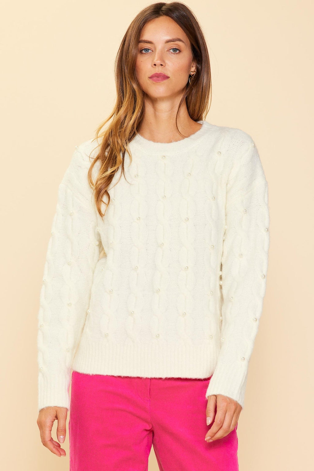 Cream Pearl Pullover