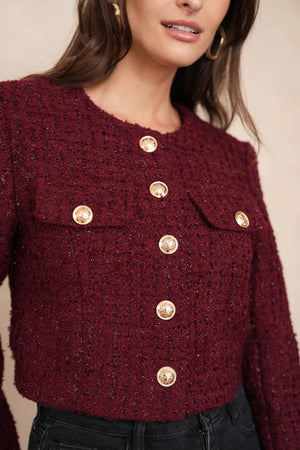 Jenny Sequin Tweed Jacket