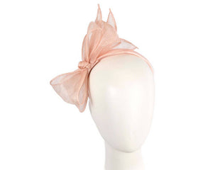 Sinamay bow fascinator - Navy