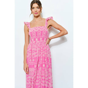 Alessia Eyelet Midi Dress