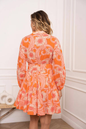 Orange Blossom Sonia Skater Dress