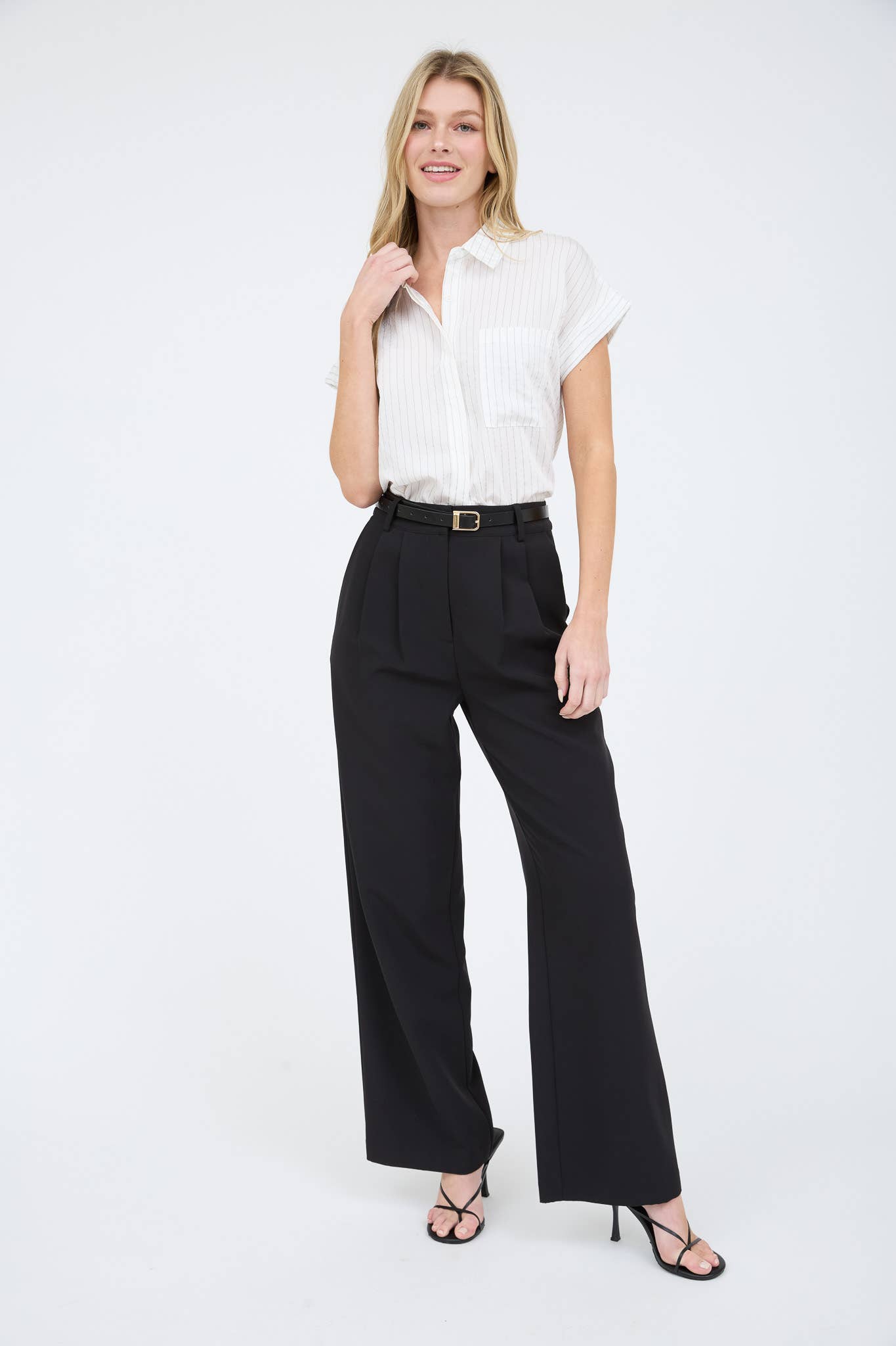 Pinstripe Collard Shirt