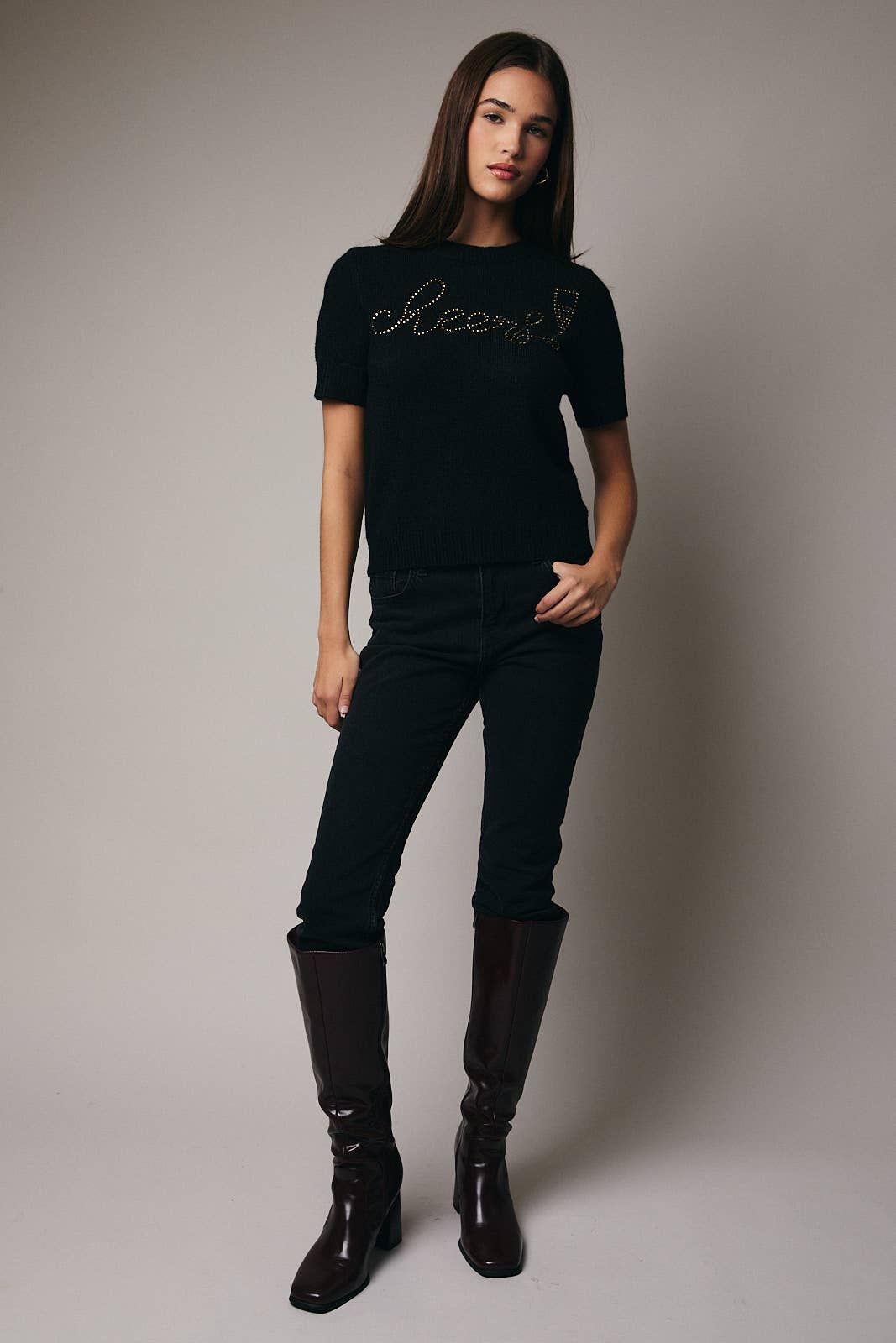 Cheers Rhinestone Sweater Top