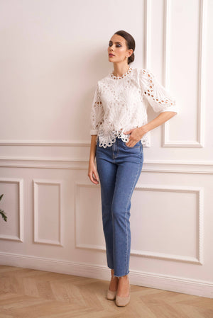 Daisy Guipure Lace Top