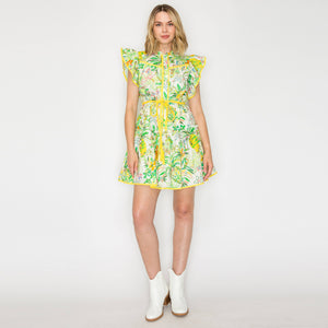 Pineapple Yellow Mini Dress