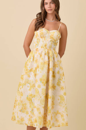 Sunshine Floral Midi Dress