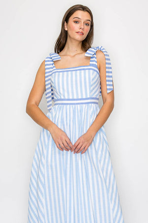 Dreamy Blue Stripe Maxi Dress