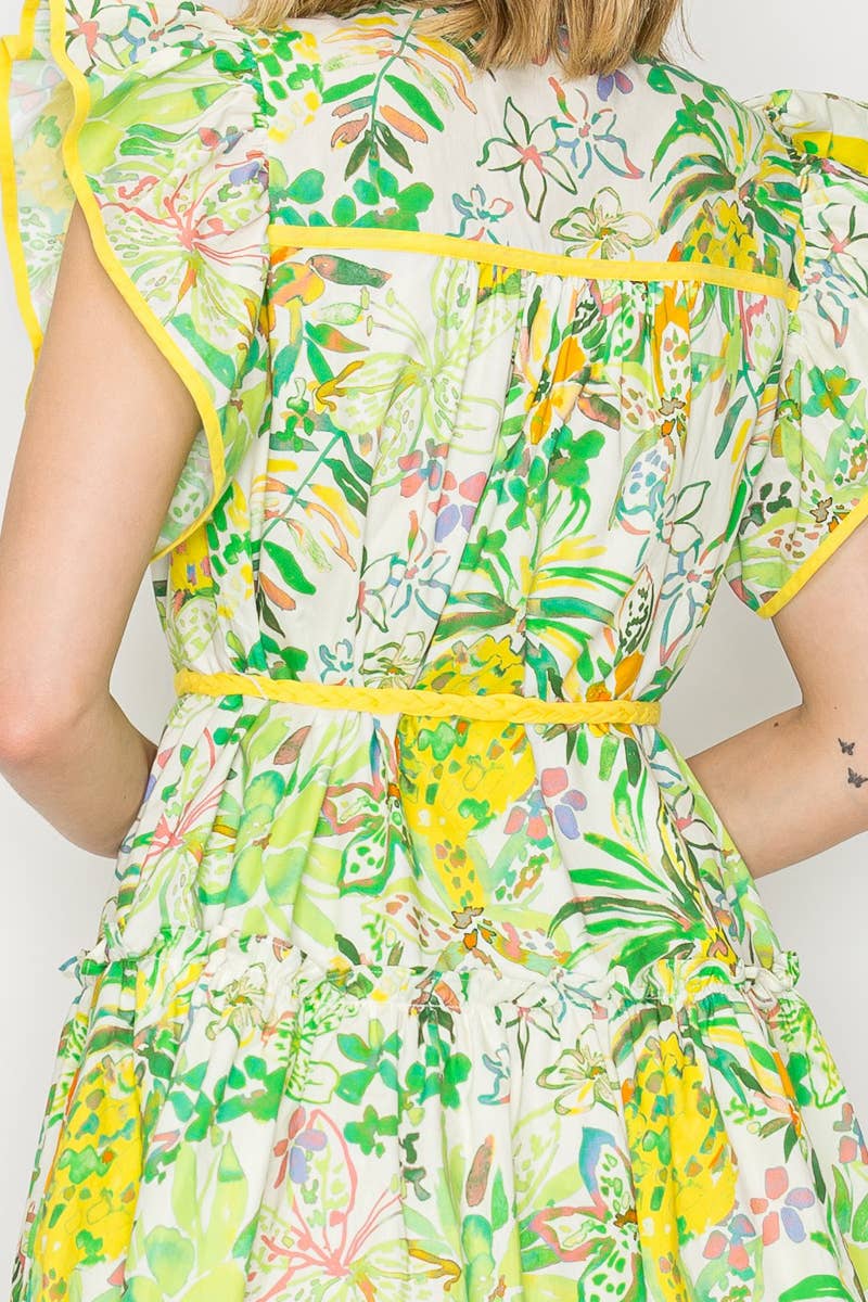Pineapple Yellow Mini Dress