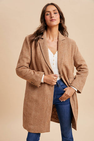 Herringbone Duster Coat