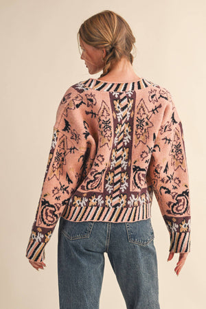 Paisley Knit Cardigan
