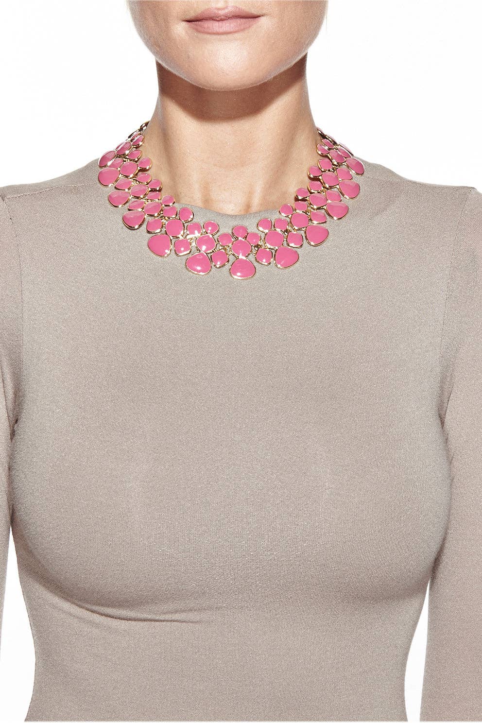 Cindy Pink Collar Necklace