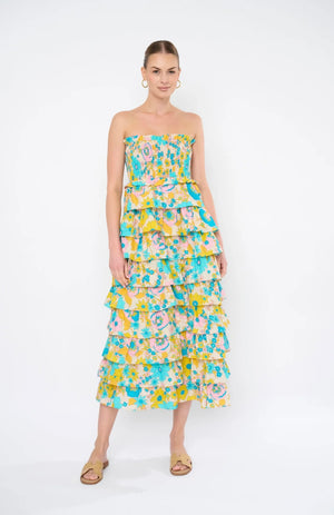 Rosana Dress in Cherry Ivory