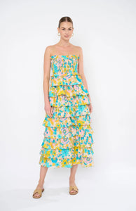Rosana Dress in Cherry Ivory