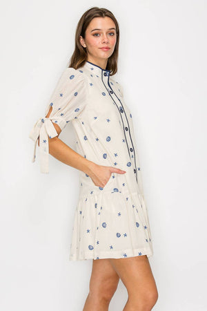 Under The Sea Embroidery Mini Dress