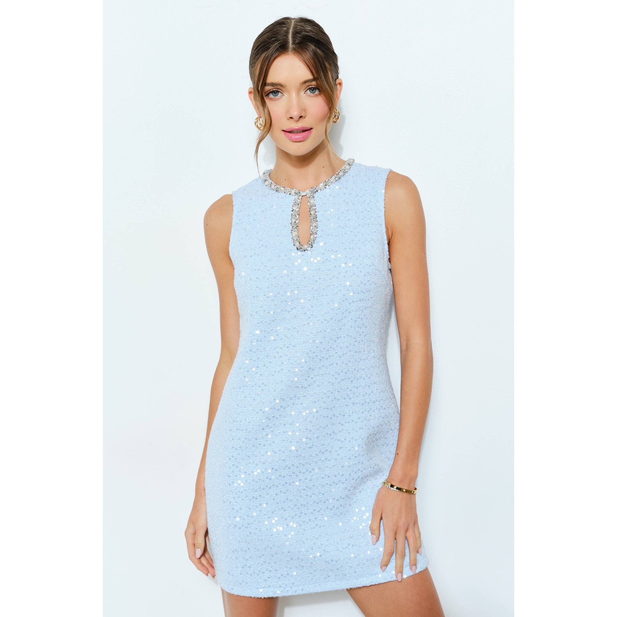 Kelli Tweed Sequin Mini Dress