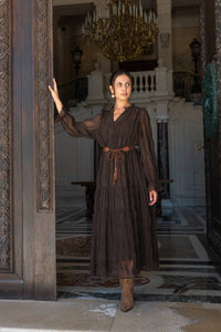 Simone Ruched Long Dress