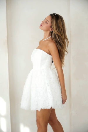 Rosette Strapless Dress
