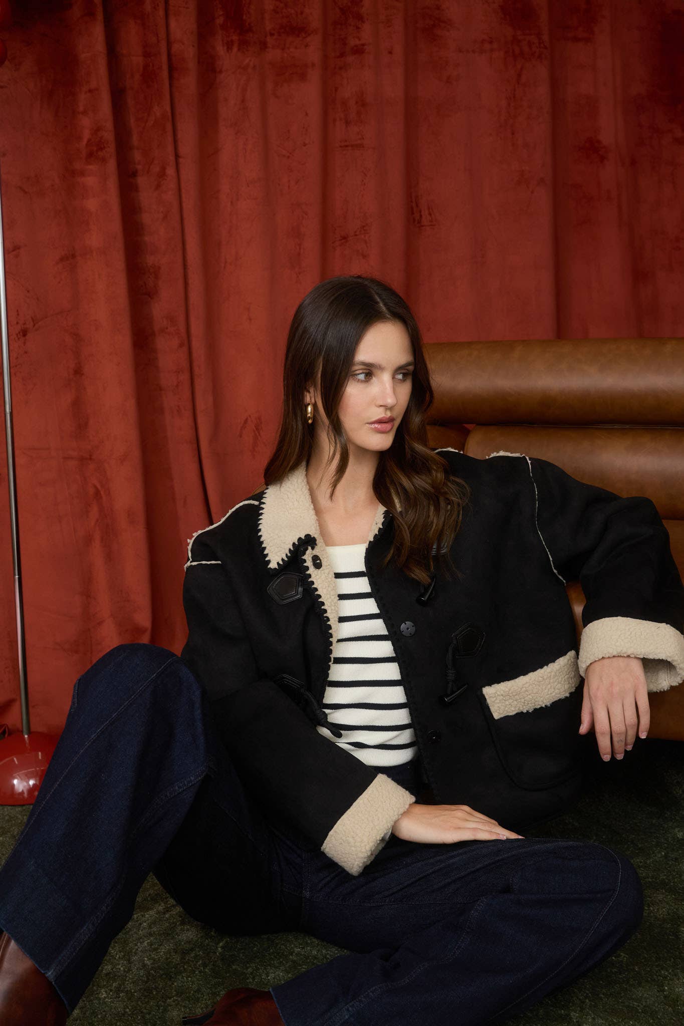 Shearling Toggle Jacket