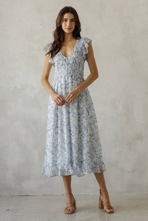 Tahlia Floral Midi Dress L