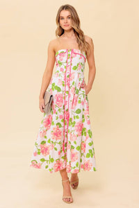 Floral Strapless