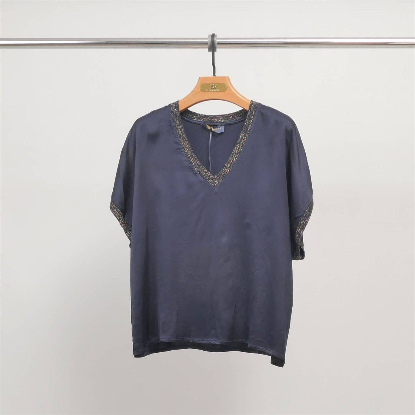 Satin V-Neck Tunic