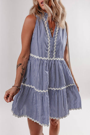 Ric-Rac Trim Sleeveless Mini Dress