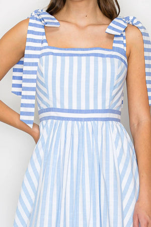 Dreamy Blue Stripe Maxi Dress