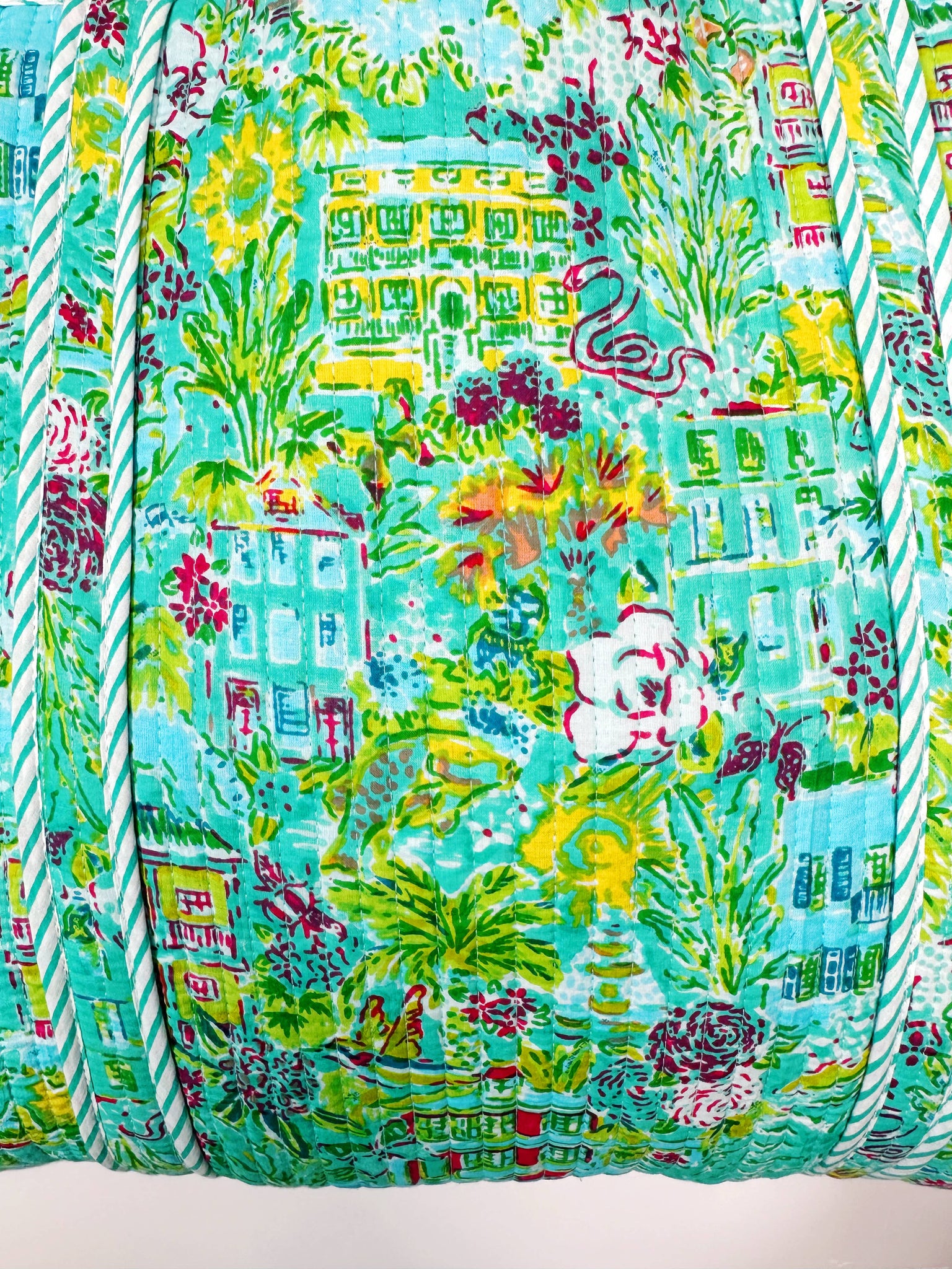 Quilted Tote Bag | Large Shopping Bag | Southern Town Tote