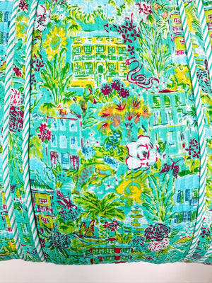 Quilted Tote Bag | Large Shopping Bag | Southern Town Tote