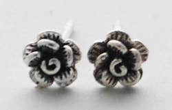 Petite Rose Studs - sterling silver Natural History