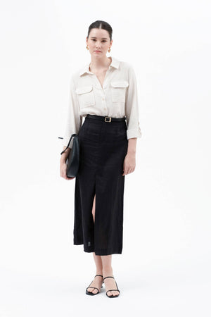 Tab Button Down Shirt