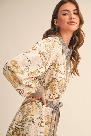 Western Button Down Mini Dress