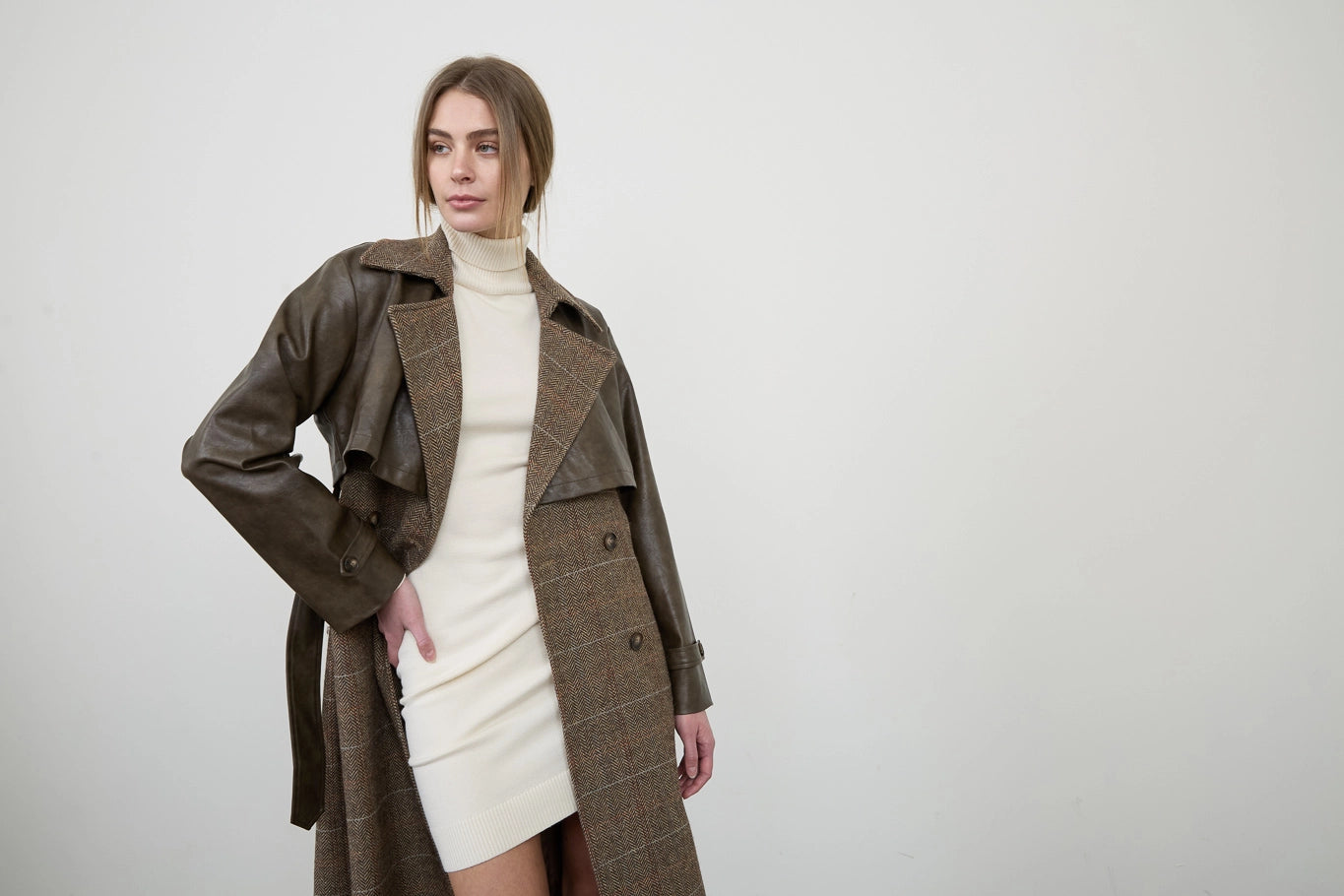 Plaid Oversized Trench