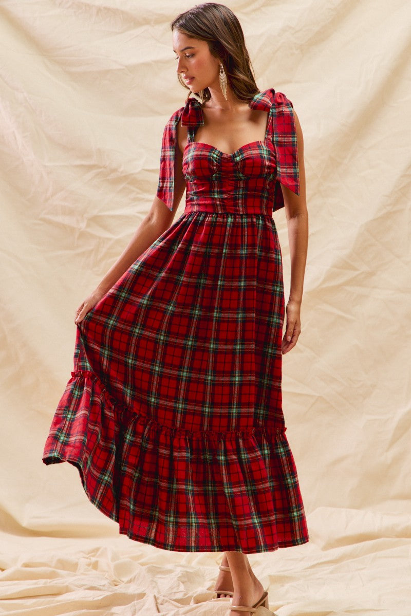 Check Plaid Midi Dress – Miss Scarlett Boutique