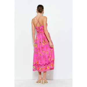 Embroidered Bustier Midi Dress