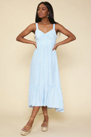 Blue Stripe Maxi Dress