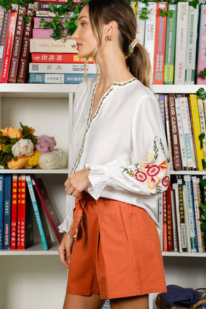 Bohemian Embroidered Blouse
