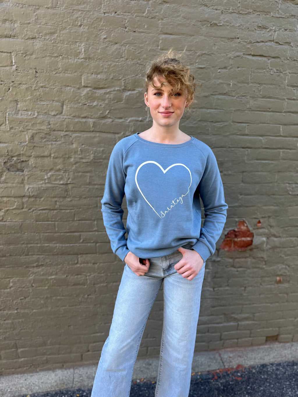 Saratoga Love Crewneck Blue