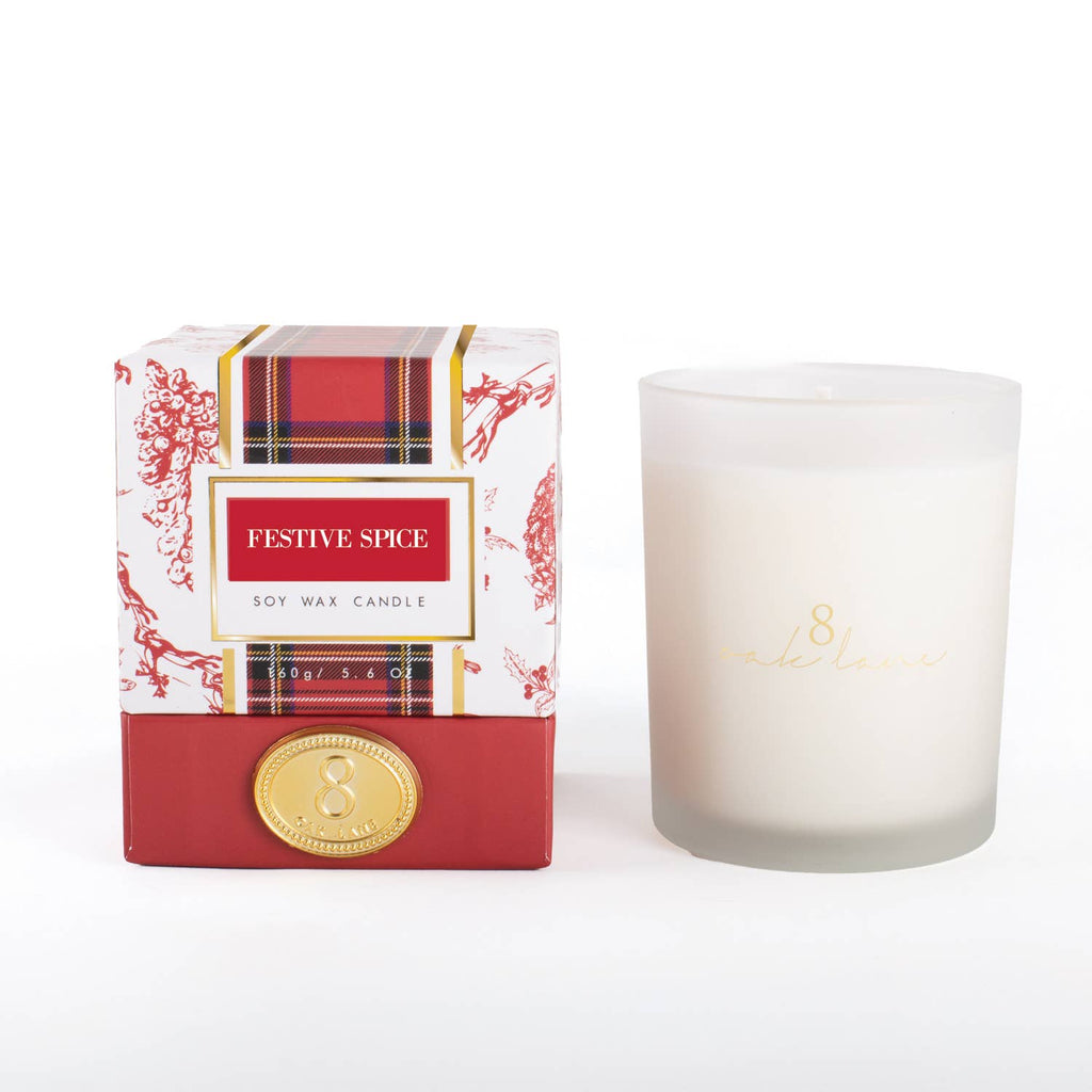 8 Oak Lane - Festive Spice 5.6oz Soy Wax Candle