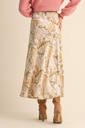 Equestrian Satin Midi