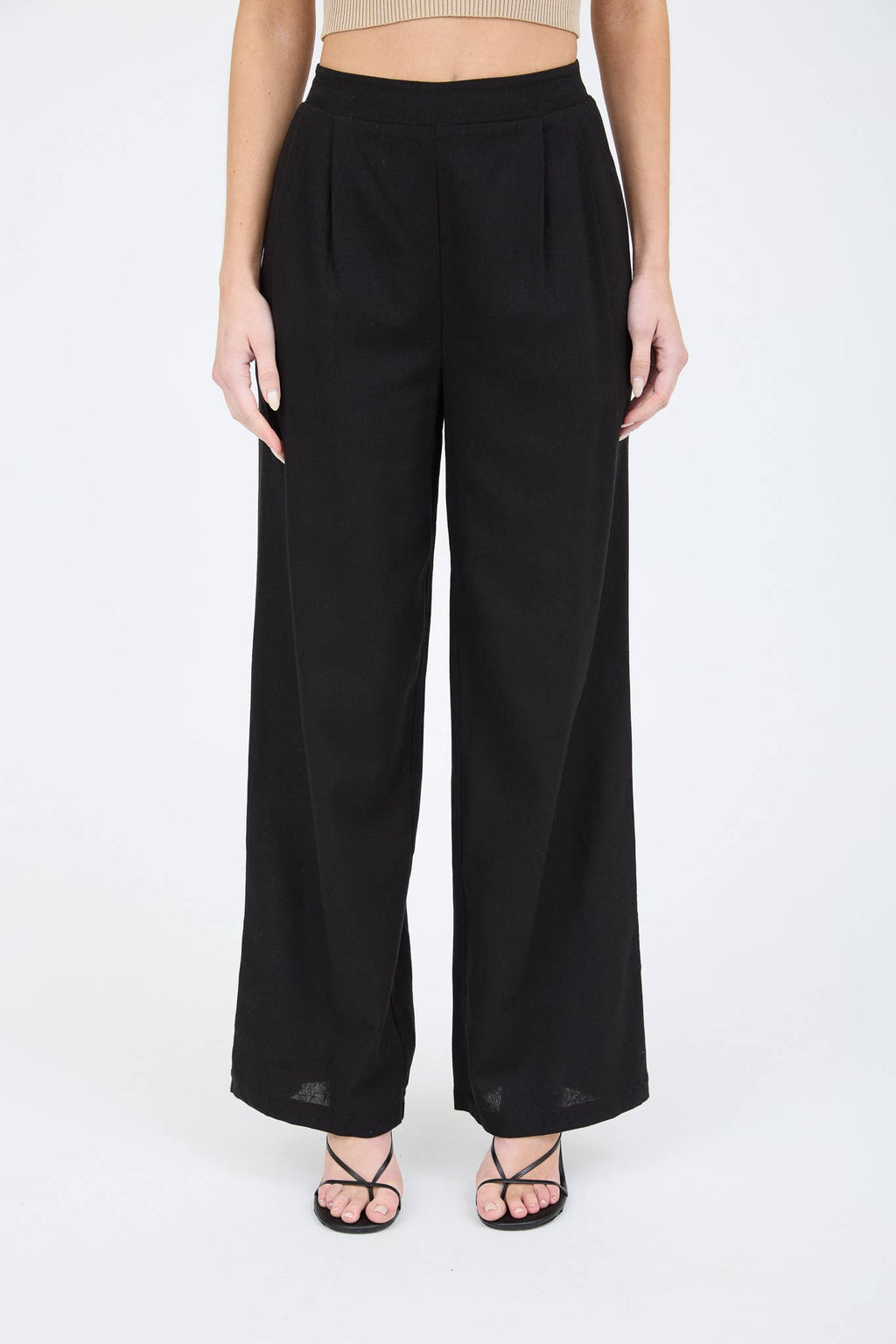 High Waisted Front Pleat Pants