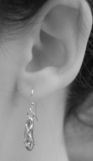 Ballet Slipper Dangle Earrings