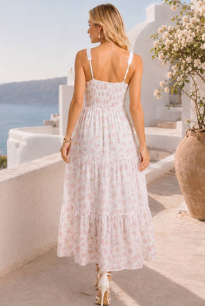 Western Floral Lace Maxi Dress S