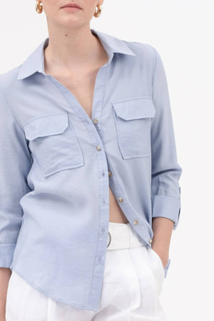 Tab Button Down Shirt
